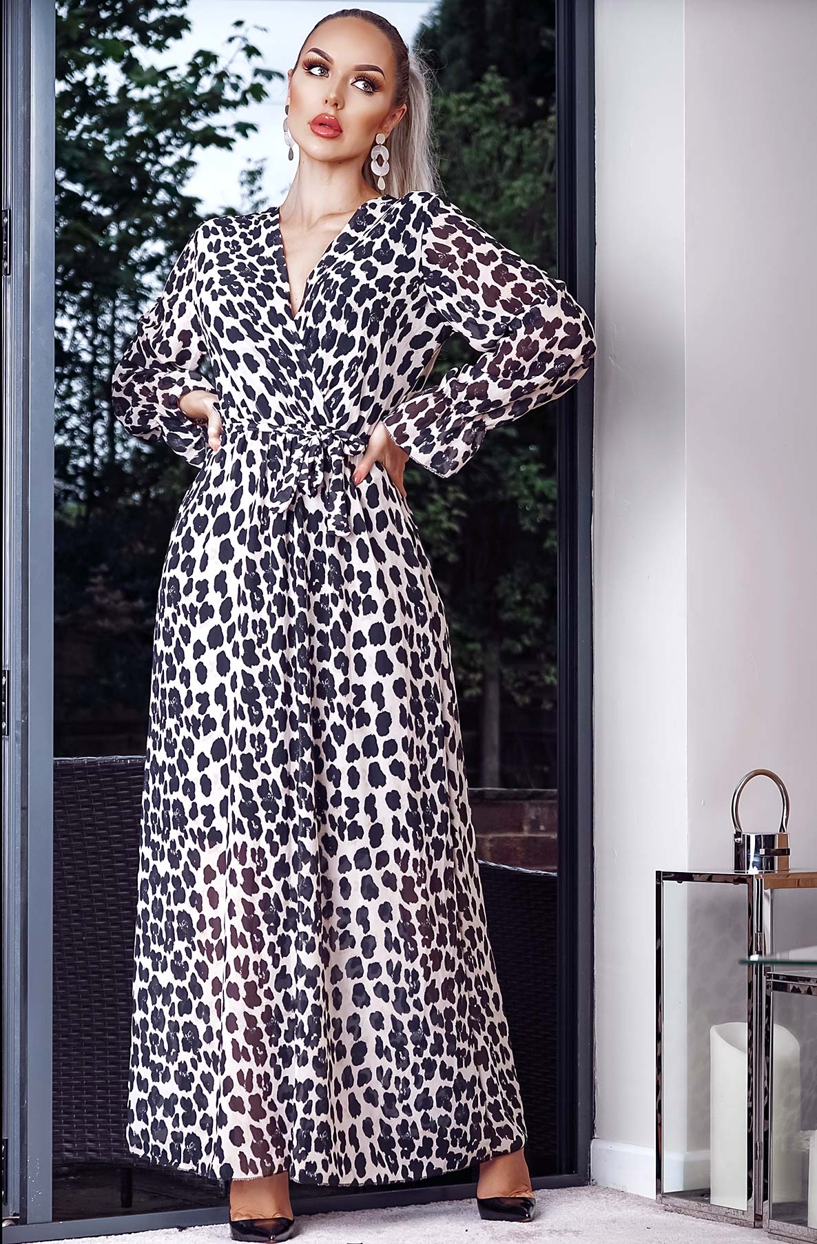 Flare Animal Print Maxi Dress US One Size=(S/M/L) – ImageDiva