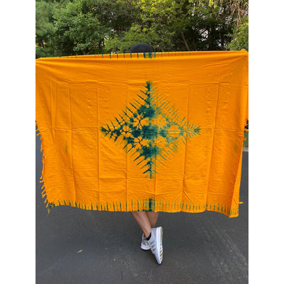 Tie and Die Beach Wrap, African Tie and Dye Fabric - Image Diva