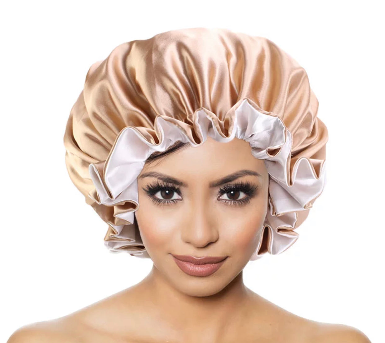 Large Double Layer Satin Bonnet Hat Hair Accessory – ImageDiva
