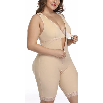 Image Diva Ultimate Seamless Full Body Control Bodysuit Firming Slimming Shapewear with an Open Bust Waist Trainer Butt Lifter Nude Color - Image Diva