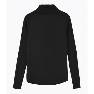 Image Diva Ultimate Comfort Hemless, Tagless Long Sleeve Vintage Cotton turtleneck for women Black_IMG_89571